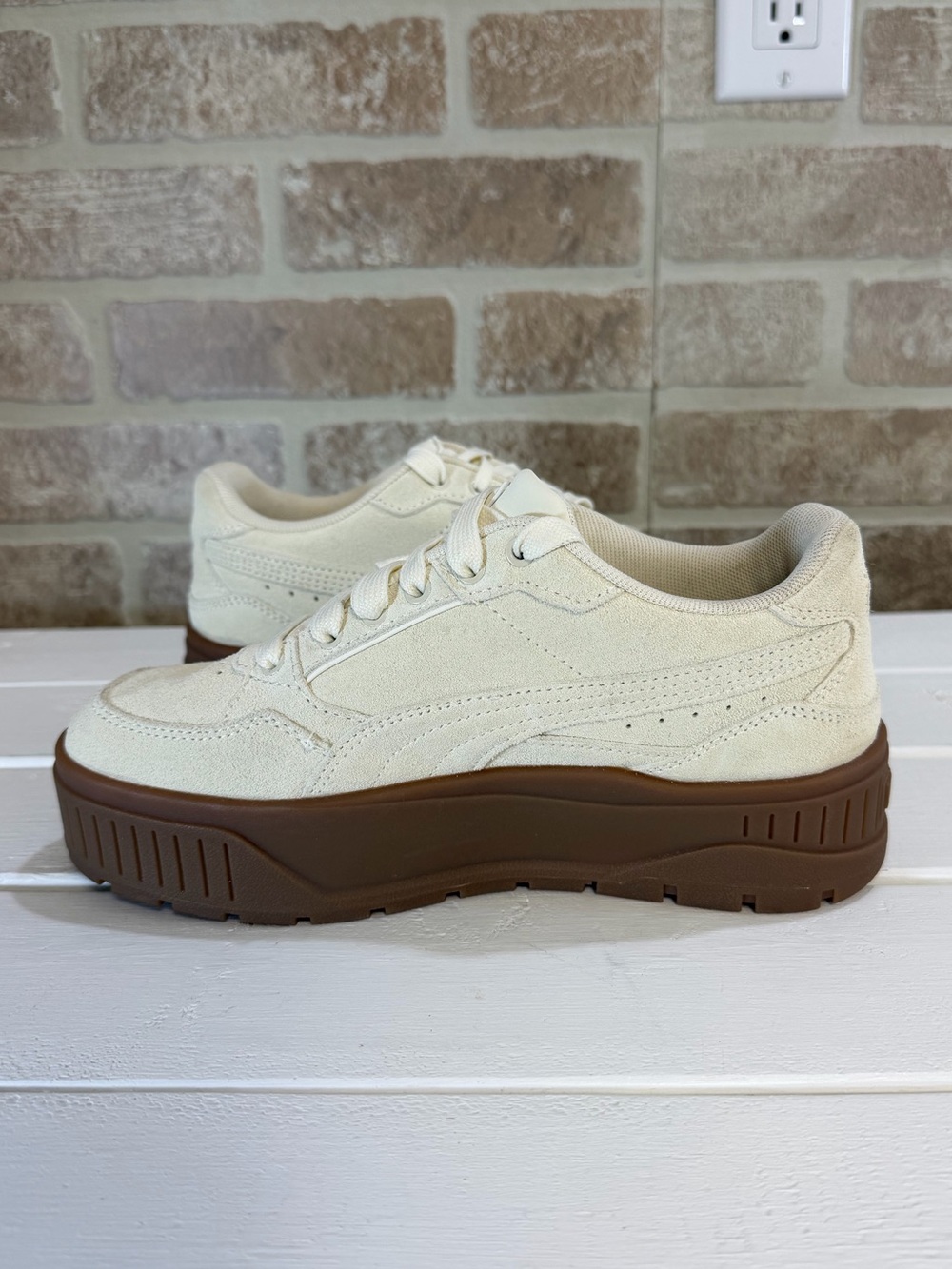 PUMA Karmen II Idol Suede Platform Sneakers Frosted Ivory Women’s 6 - Picture 5 of 10